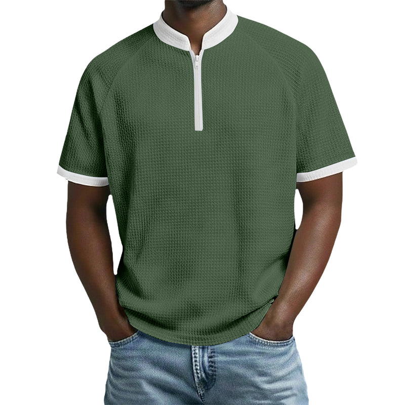 Camiseta de Cuello Alto en Contraste