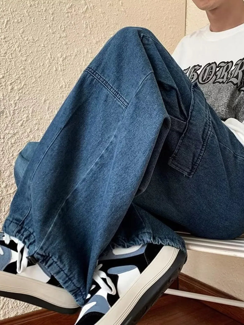 Men's Full Size Loose Fit Cargo Jeans Plus Size 5