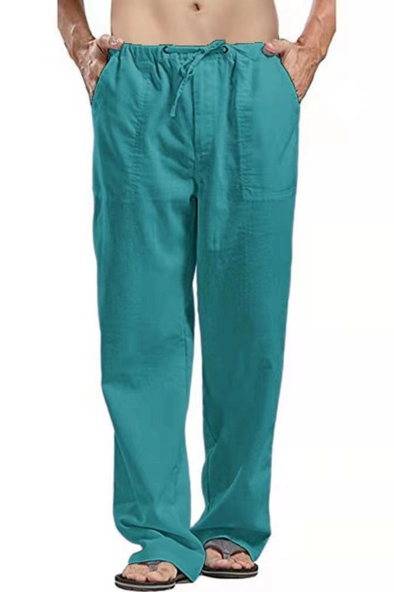 Men's Full Size Drawsrting Straight Leg Pants Plus Size 1