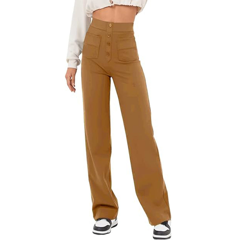 Zadie High Waist Wide Leg Pants — Khaki