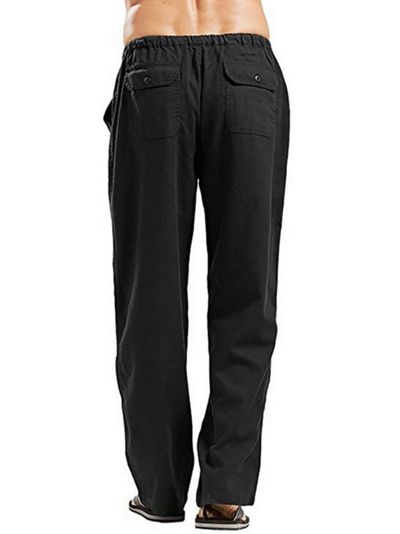 Men's Full Size Drawsting Straight Leg Pants Plus Size 8