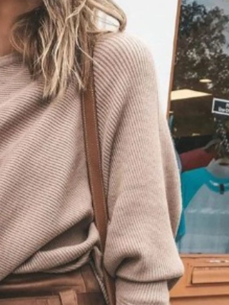 Single Shoulder Ribbed Knit Top 6