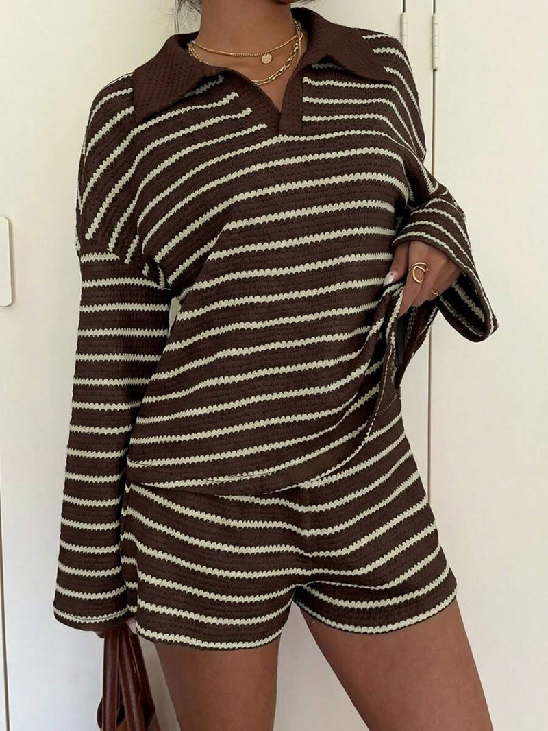 Riviera Striped Knit Lounge Set 6