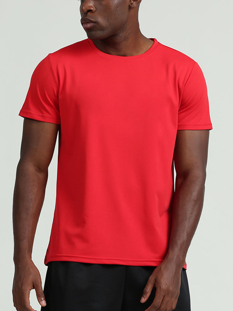 Men's Plus Size Solid Color Round Neck T-Shirt 3