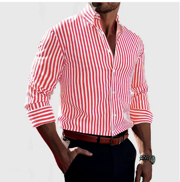 Arden Stripe Lapel Shirt — CCS 1688XC 133