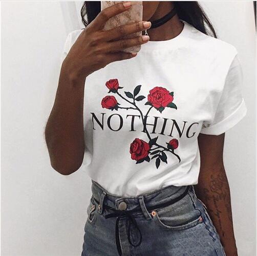 Rosa Graphic Loose Tee in White
