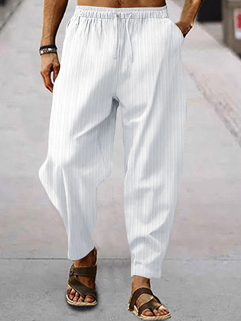 Men's Full Size Drawstring Pants with Pockets Plus Size 8