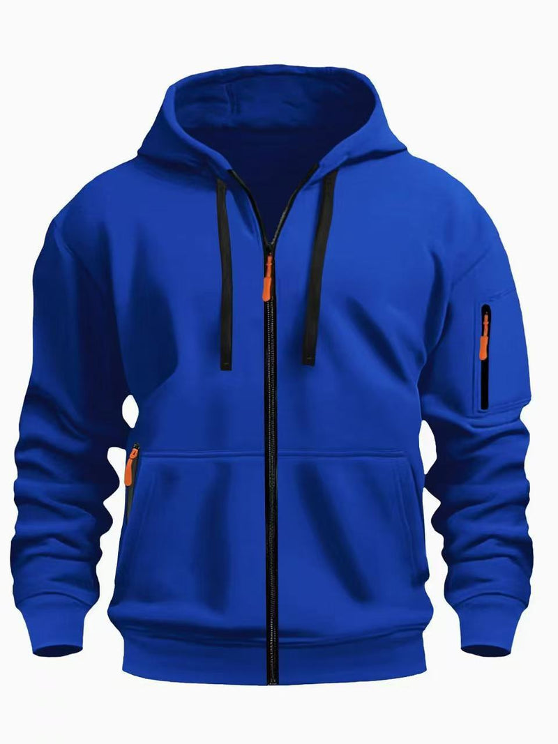 Carter Zip Hoodie Jacket — Sapphire Blue