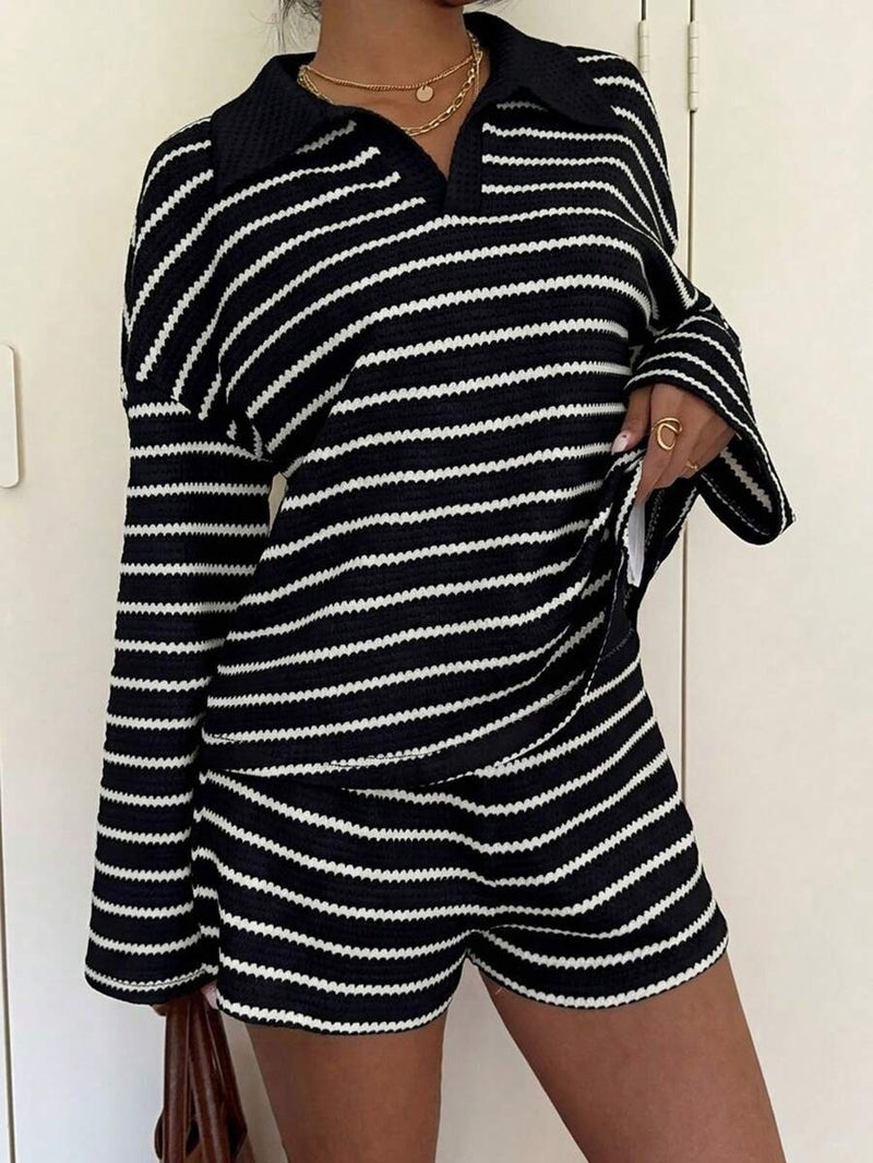 Riviera Striped Knit Lounge Set 5