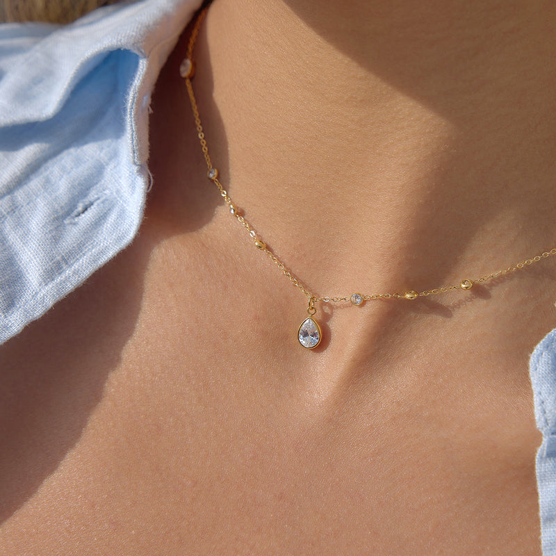 Lumen Waterdrop Zircon Necklace
