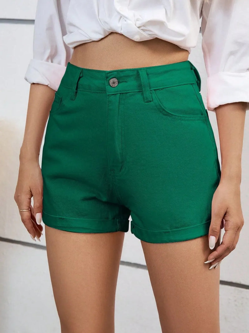 High Waist Denim Shorts 1