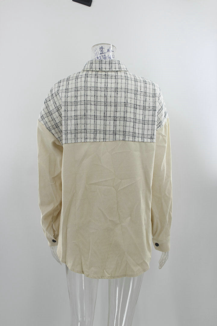 Iris Corduroy Plaid Shacket