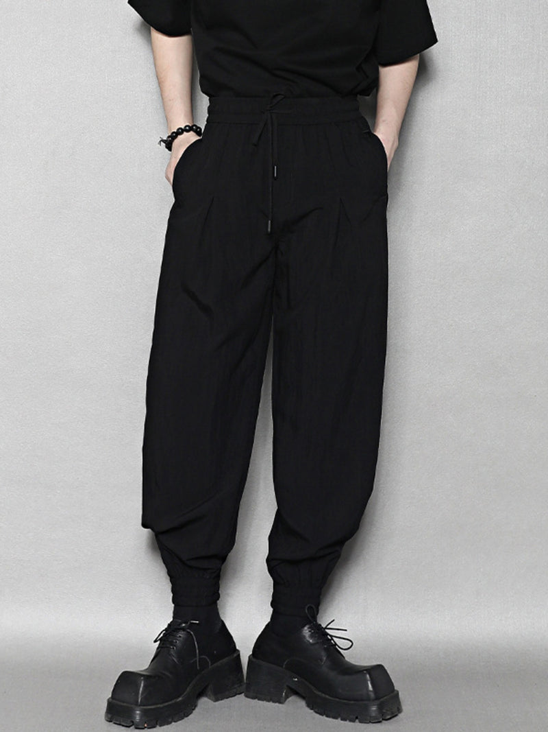 Men's Relaxed Fit Drawstring Ankle Cuffed Pants 1