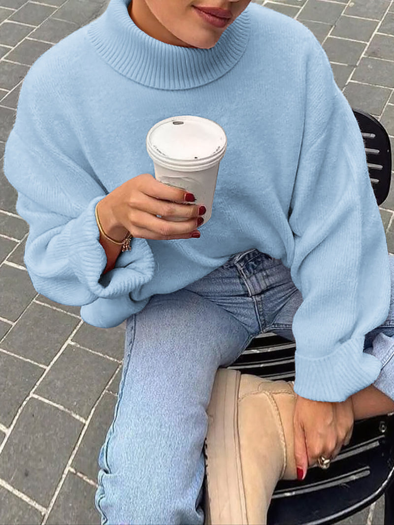 Selene Soft Crewneck Sweater — Light Blue
