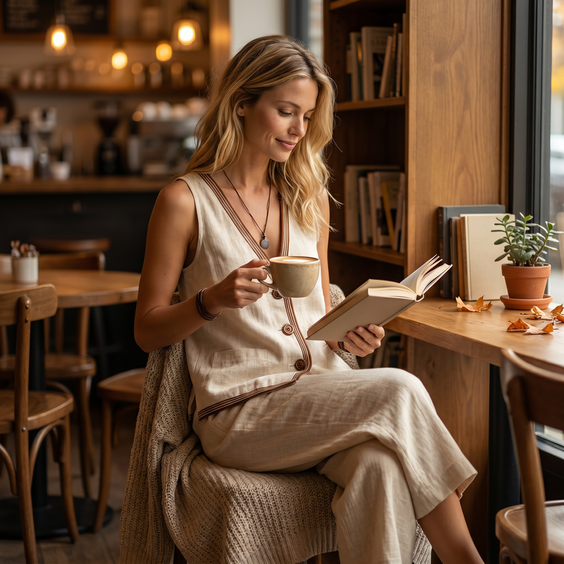Brisa Knit Vest & Shorts Two-Piece Set — lifestyle