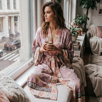Vestido Largo Kimono Floral