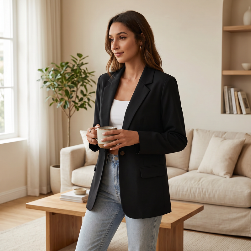 Refined Longline Cardigan Coat — lifestyle