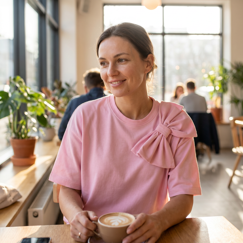Ophelia Bow Sleeve Top — lifestyle