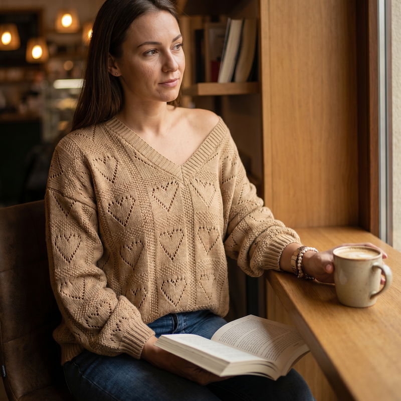 Willow Openwork Knit Top — lifestyle