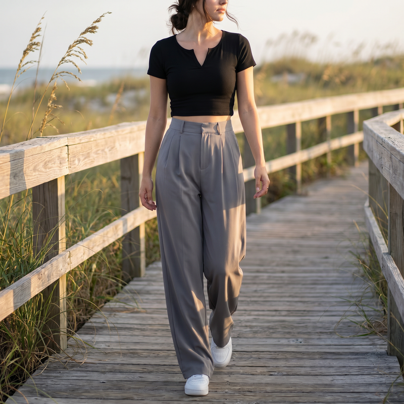 Clara Drape Wide Leg Pants — lifestyle