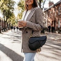 Sage Plaid Longline Jacket