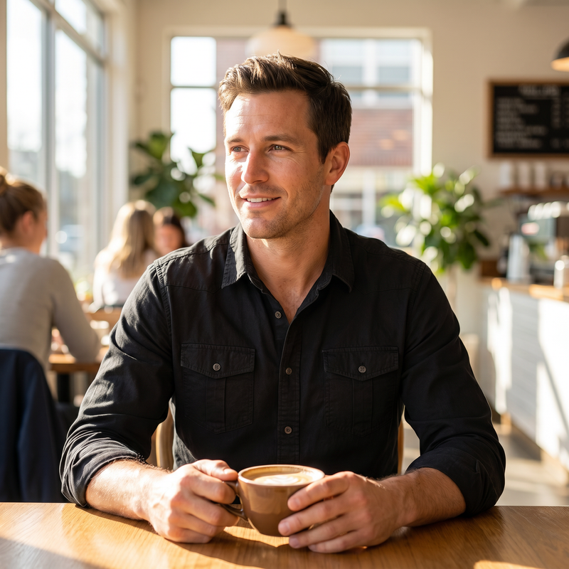Miles Denim Button Shirt — lifestyle
