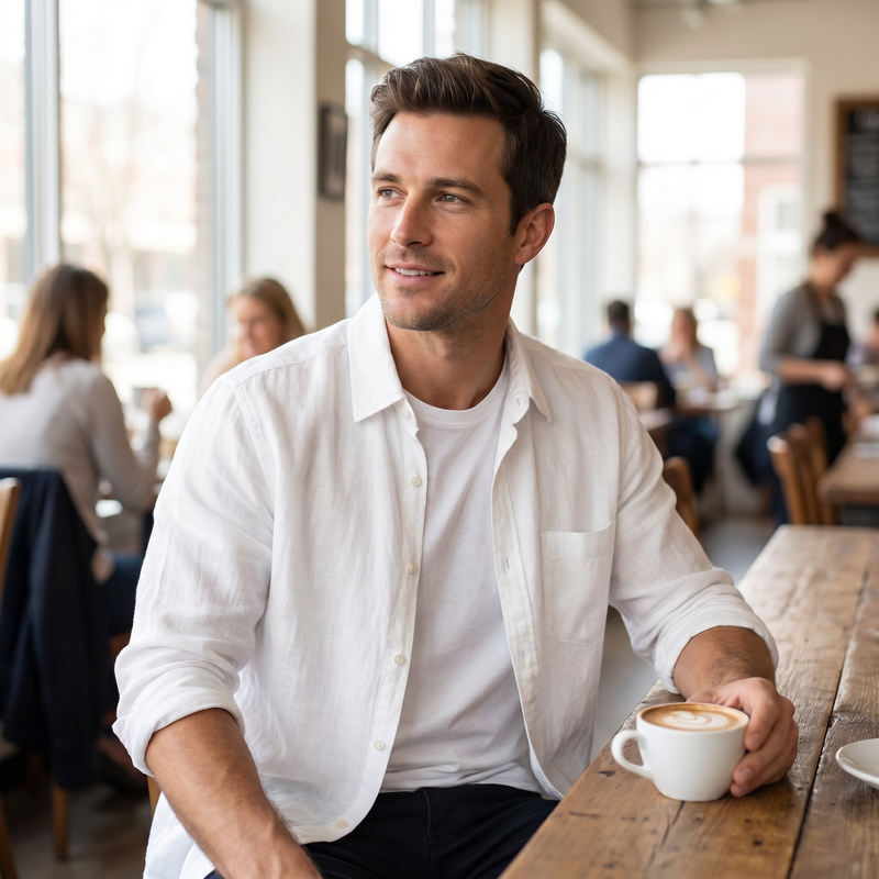 Artisan Linen-Look Long Sleeve Shirt — lifestyle