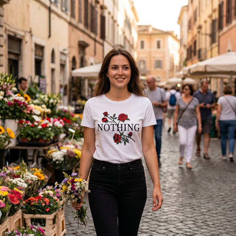 Rosa Graphic Loose Tee — lifestyle