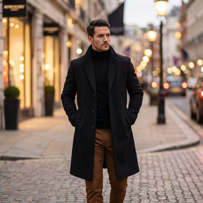Bastian Single-Breasted Trench Coat — lifestyle