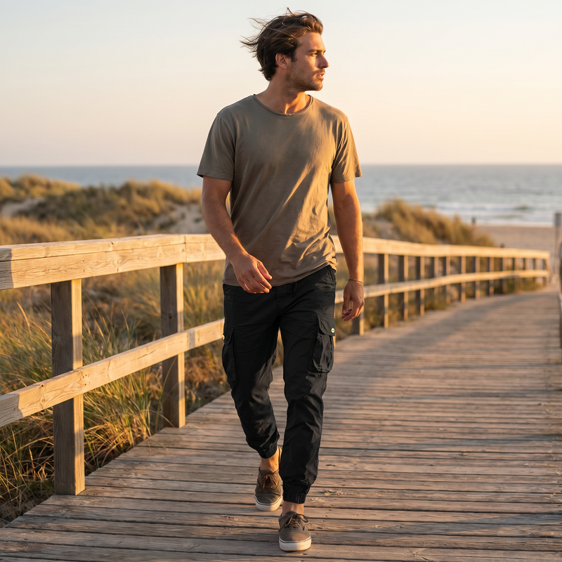Beck Structured Cargo Trousers — lifestyle