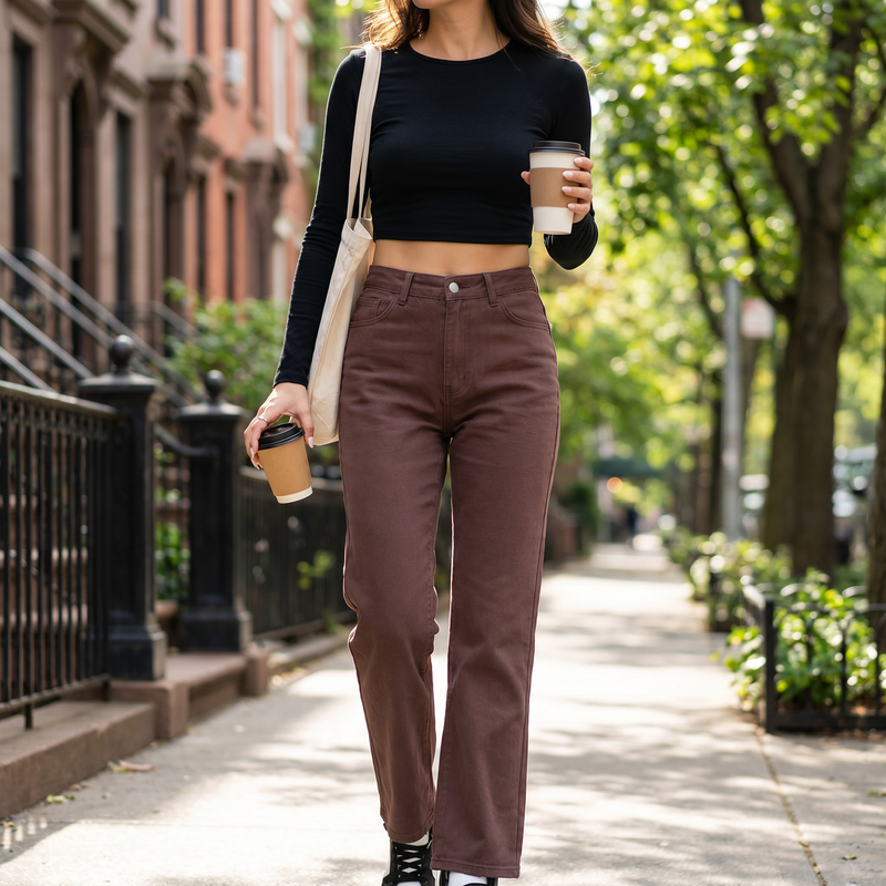 Straight Leg Jeans with Pockets — lifestyle