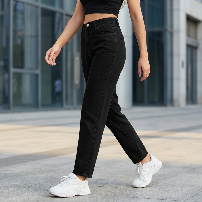 Straight Leg Jeans with Pockets — lifestyle