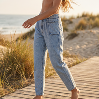 Jeans de pierna recta de cintura alta
