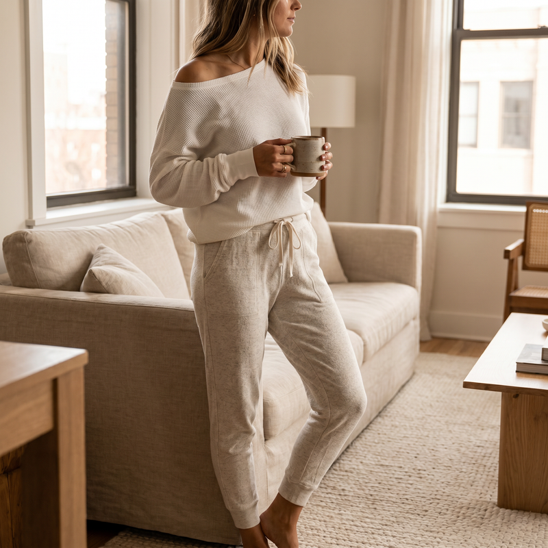 Full Size One-Shoulder Ribbed Sweater Plus Size — lifestyle