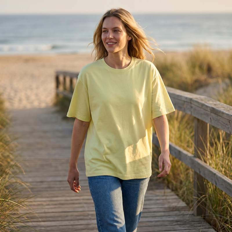 Plus Size Oversized Round Neck Short Sleeve T-Shirt — lifestyle