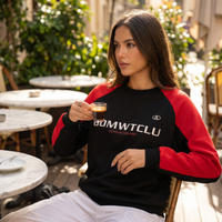 Sudadera de manga larga con cuello redondo y gráfico de letras
