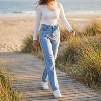 Jeans rectos con bolsillos Heart
