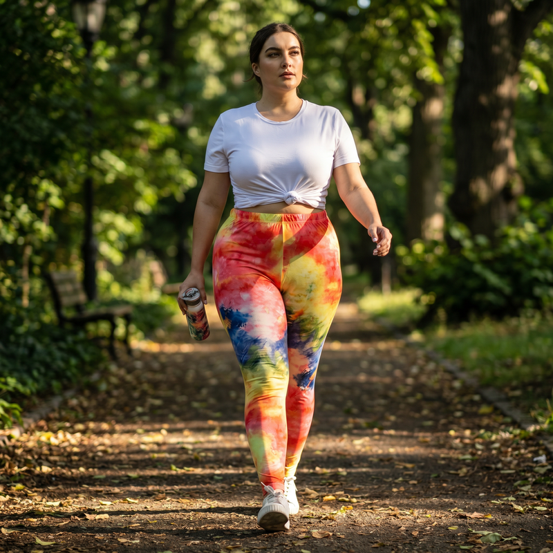 Plus Size Tie Dye Legging — lifestyle