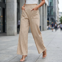 Pantalones de Pierna Ancha con Volantes