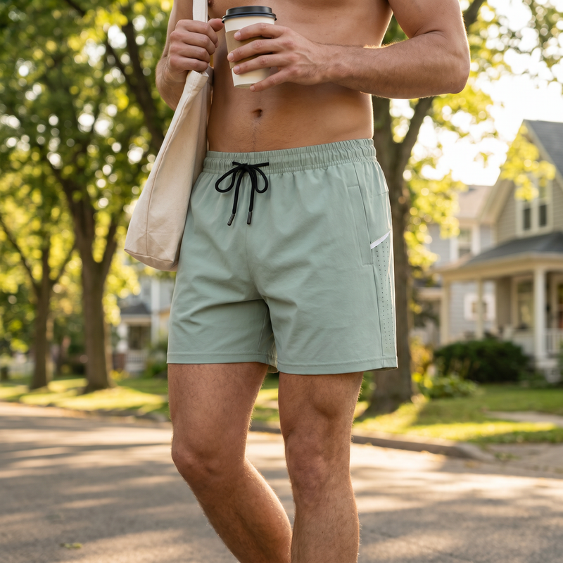 Men's Plus Size Drawstring Shorts — lifestyle