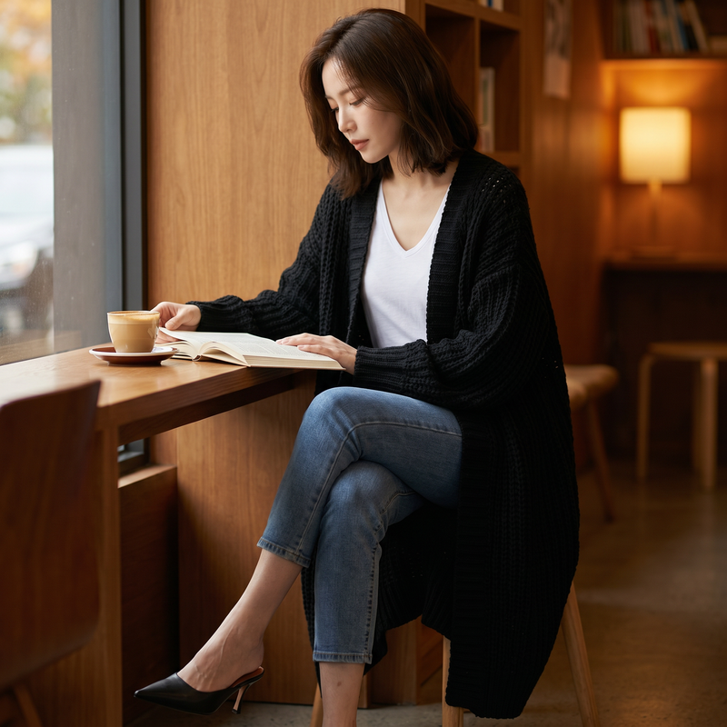 Saoirse Slouchy Knit Coat — lifestyle