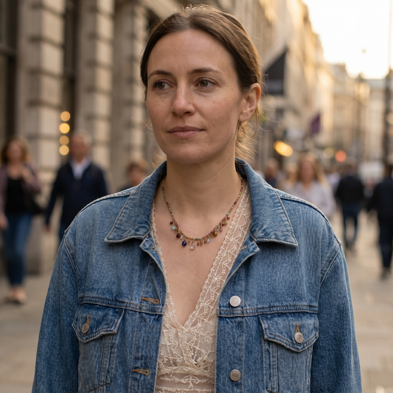 Pearl & Crystal Beaded Necklace — lifestyle