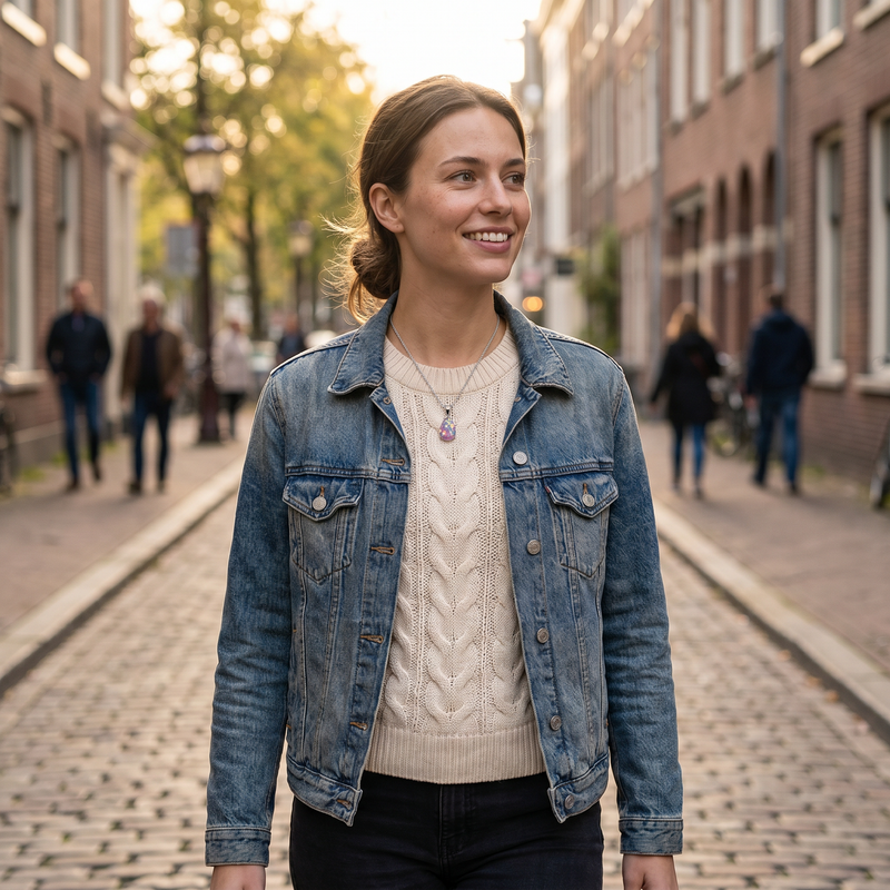 Liora Opal Teardrop Necklace — lifestyle