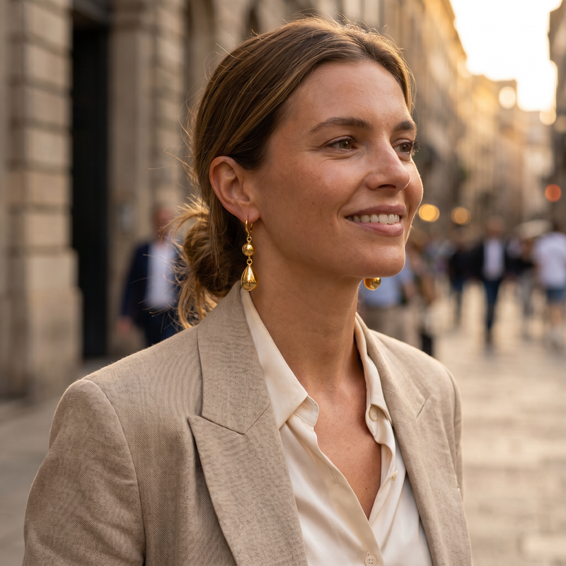 Selene Slim Hoop Earrings — lifestyle