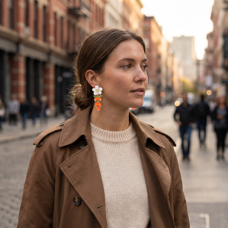 Élodie Enamel Bloom Earrings — lifestyle