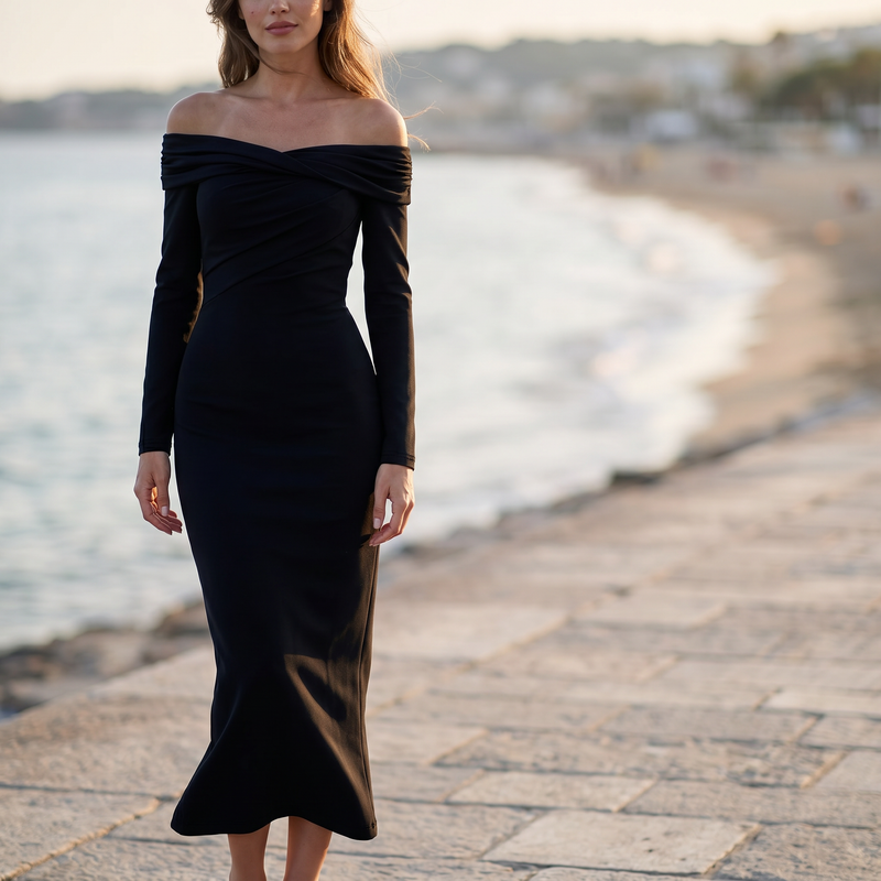 Colette Pleated Day Dress — lifestyle