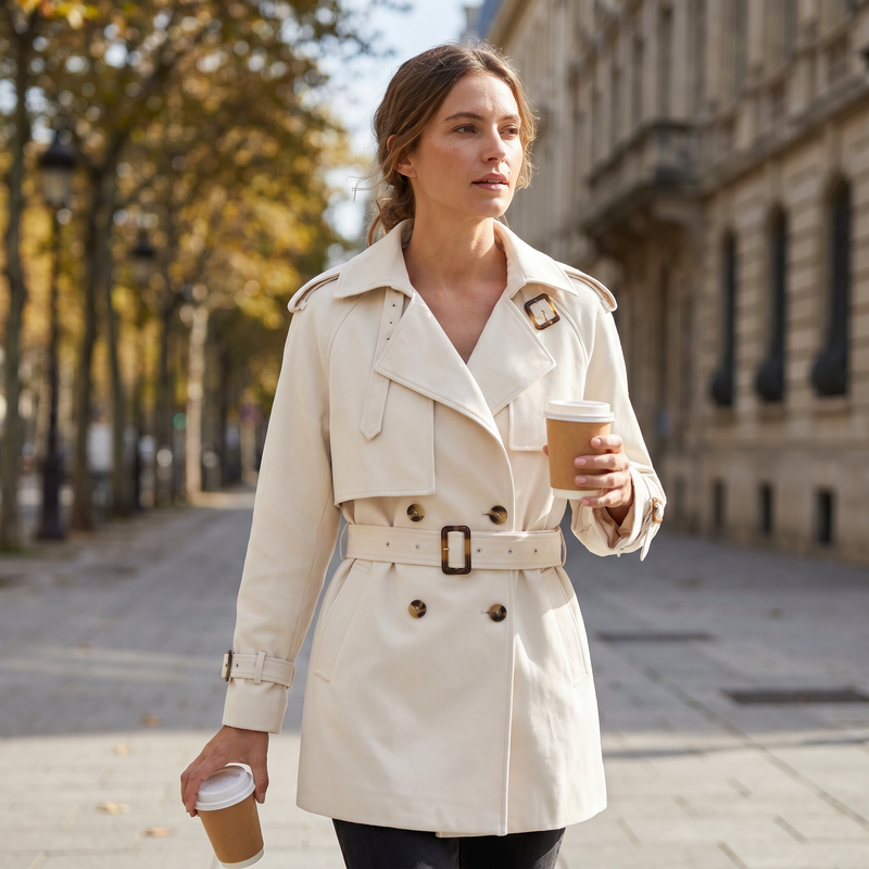 Beatrice Tailored Midi Coat — lifestyle
