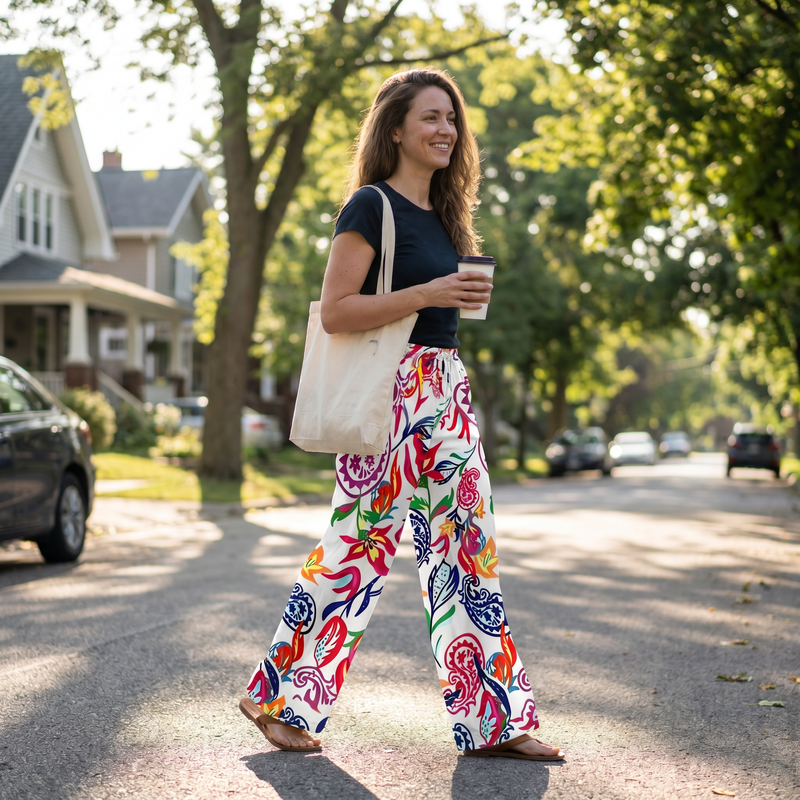 Noa Wide-Leg Trousers — lifestyle