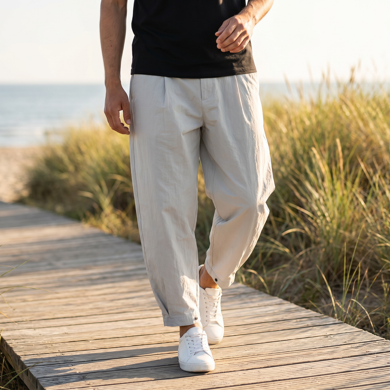 Men's Plus Size Lightweight Casual Cargo Pants — lifestyle
