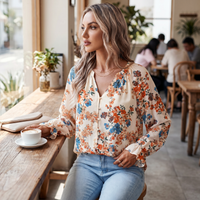 Blusa de Chifón Floral Elara